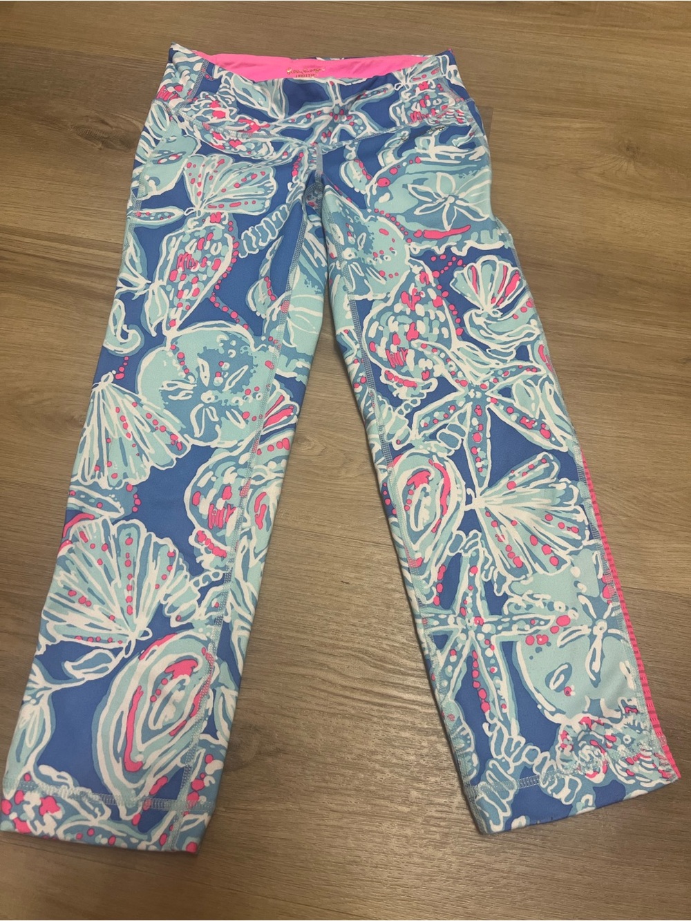 Lilly Pulitzer Blue, Aqua & Pink Shell-Print woman’s Leggings